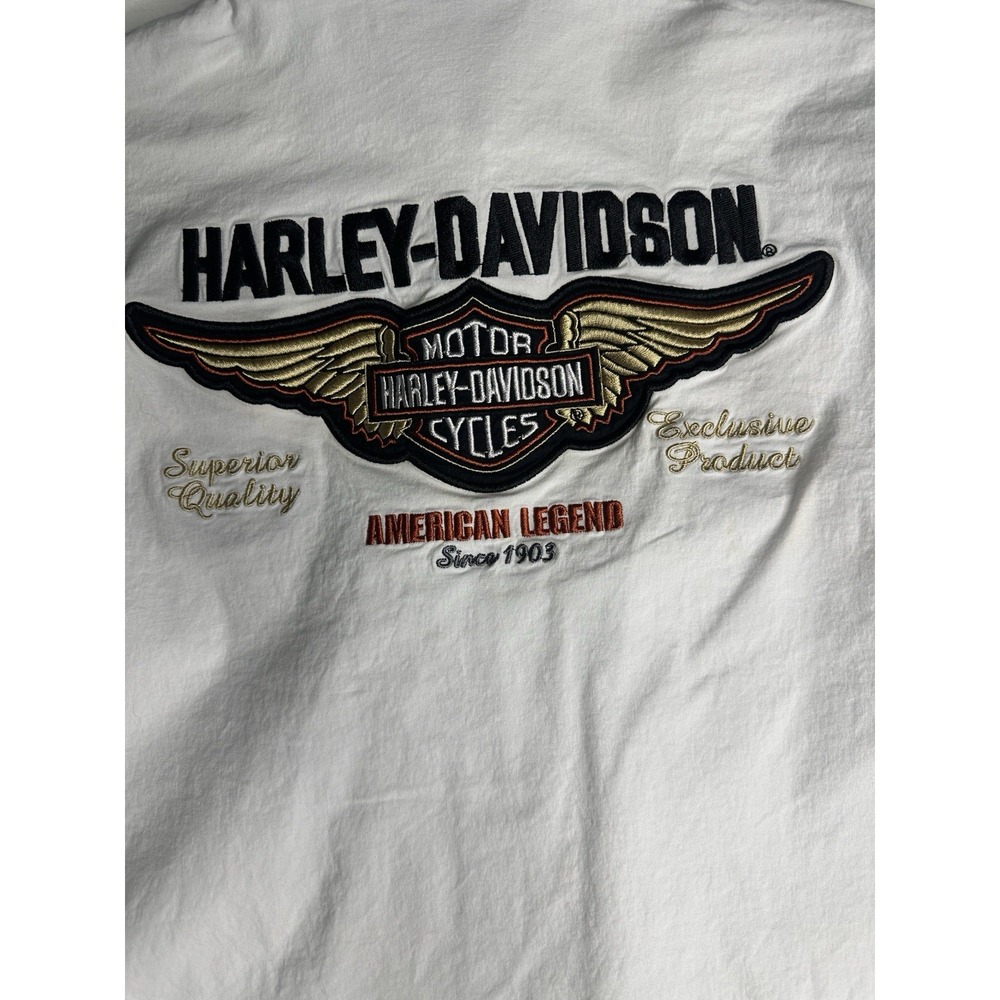 Vintage Harley Davidson Women's White Long-Sleeve Button Down Size L See Picture - Picture 5 of 13